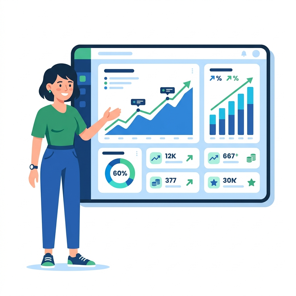 Analytics dashboard illustration